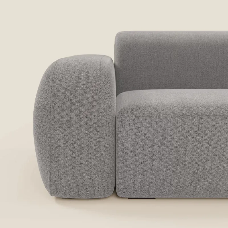 BonBon canapé d’angle composable et modulable - tissu détachable T23 gris