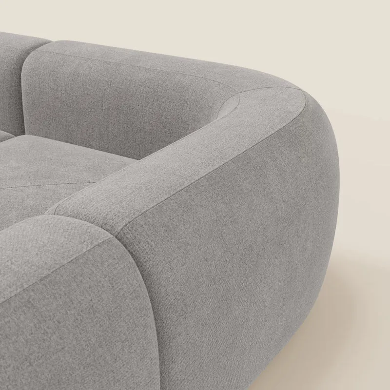 BonBon canapé d’angle composable et modulable - tissu détachable T23 gris