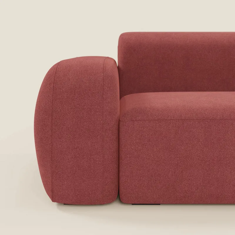 BonBon canapé d’angle composable et modulable – tissu anti-taches T23 rouge cerise