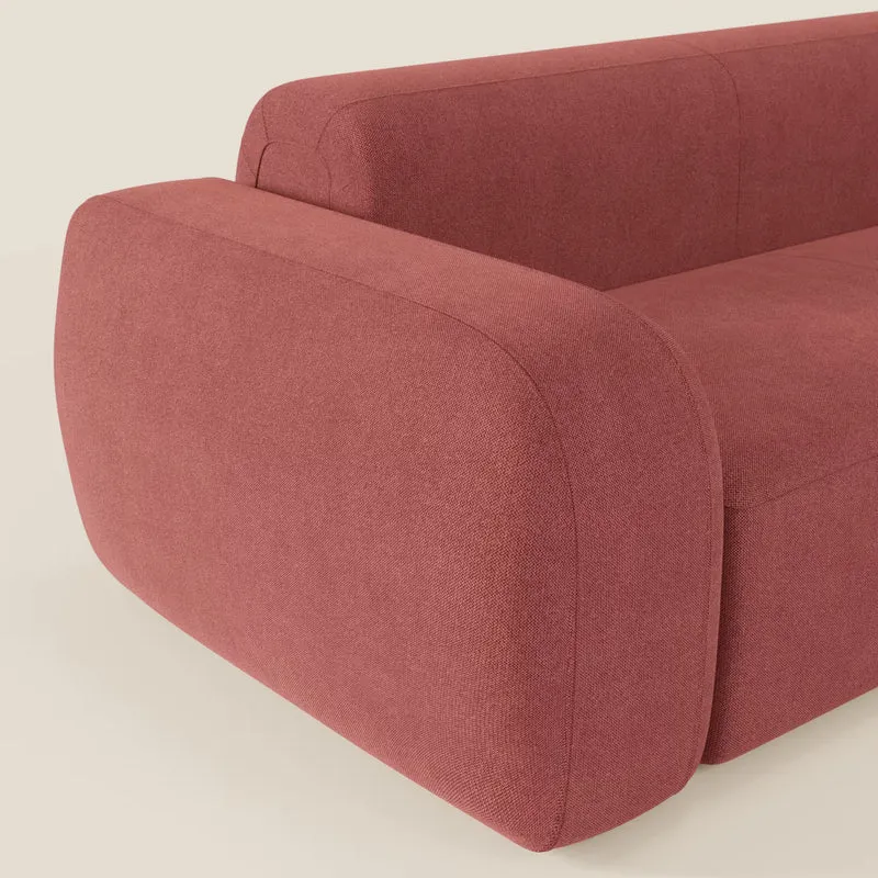 BonBon canapé d’angle composable et modulable – tissu anti-taches T23 rouge cerise