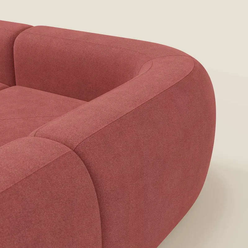 BonBon canapé d’angle composable et modulable – tissu anti-taches T23 rouge cerise