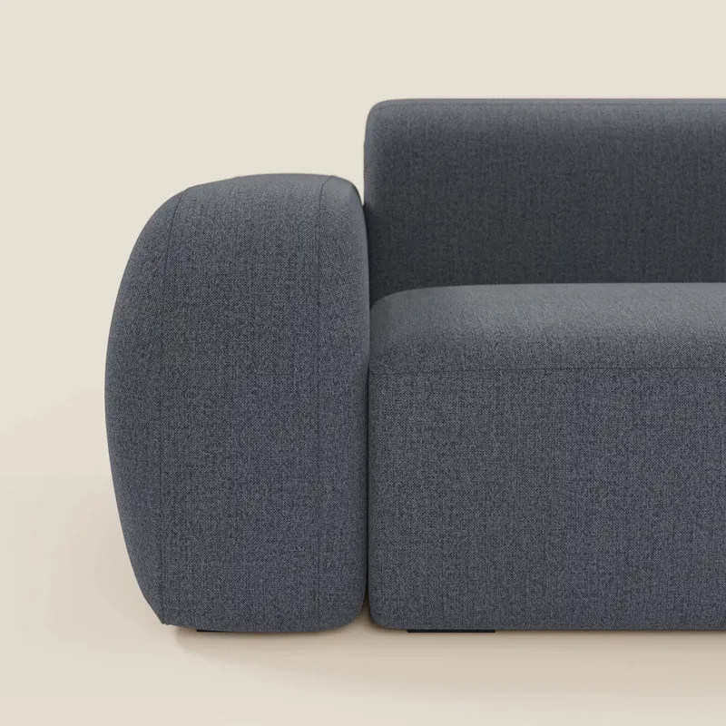 BonBon canapé d’angle composable et modulable - tissu anti-taches T23 bleu graphite