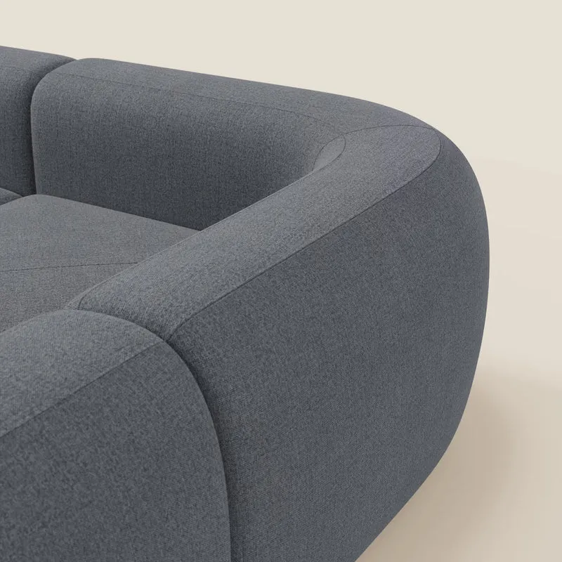 BonBon canapé d’angle composable et modulable - tissu anti-taches T23 bleu graphite