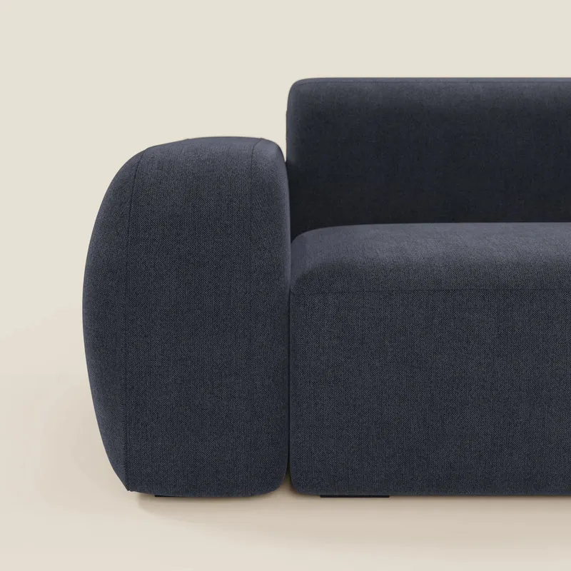 BonBon canapé d’angle composable et modulable - tissu anti-taches T23 bleu ardoise