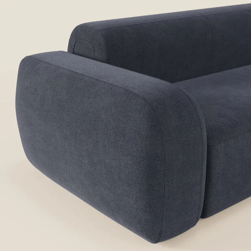 BonBon canapé d’angle composable et modulable - tissu anti-taches T23 bleu ardoise