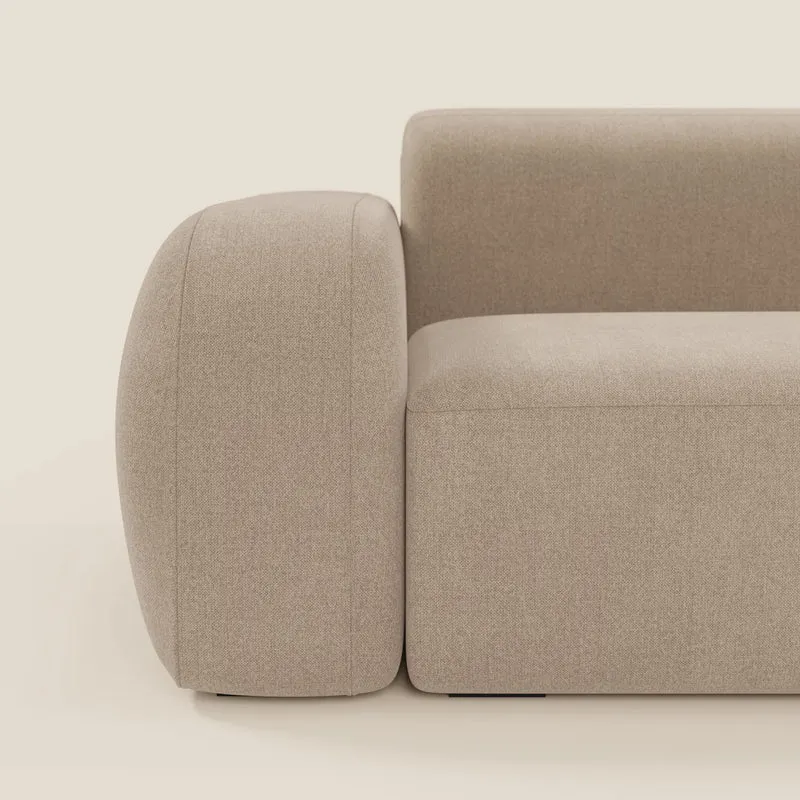 BonBon canapé d’angle composable et modulaire - tissu anti-taches T23 beige