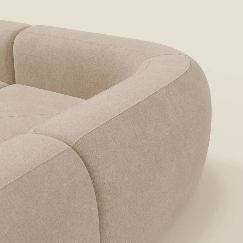 BonBon canapé d’angle composable et modulaire - tissu anti-taches T23 beige
