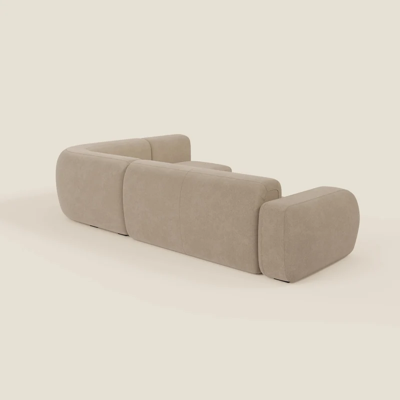 BonBon canapé d’angle composable et modulaire - tissu anti-taches T23 beige