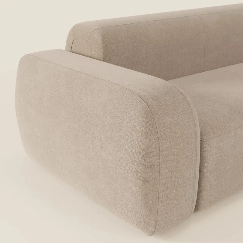 BonBon canapé d’angle composable et modulaire - tissu anti-taches T23 beige