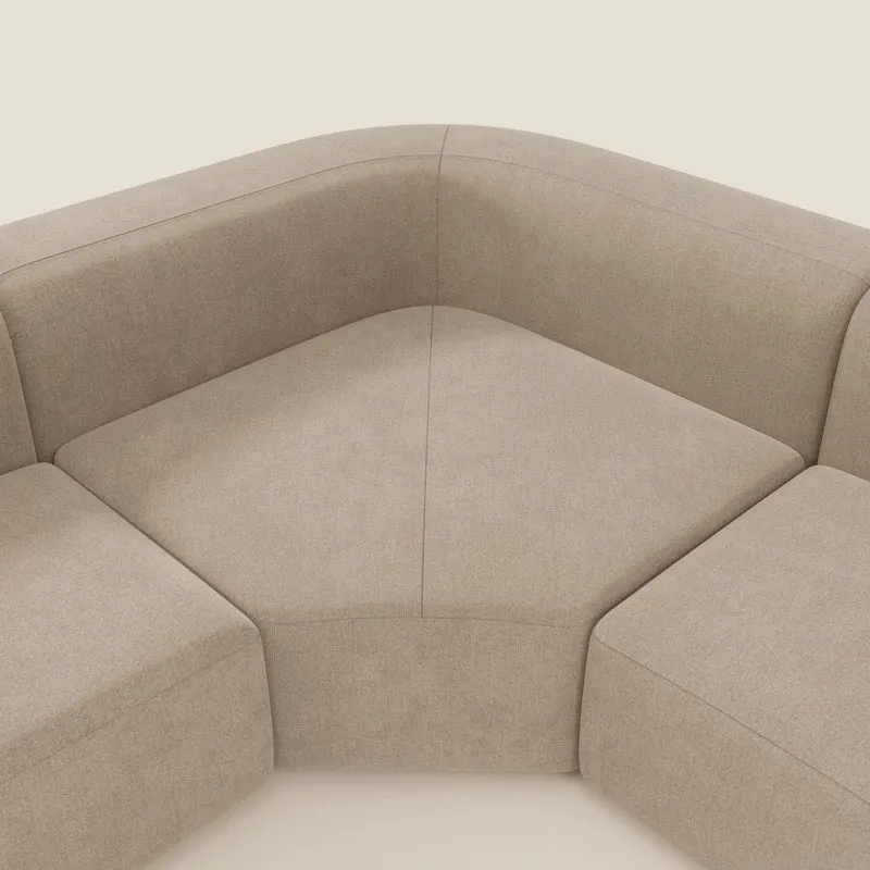 BonBon canapé d’angle composable et modulaire - tissu anti-taches T23 beige