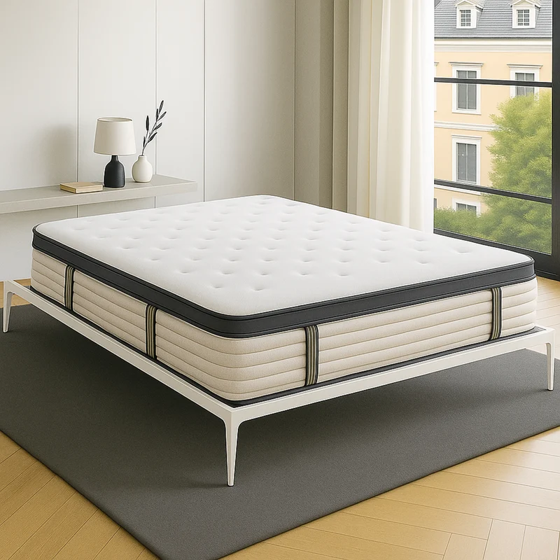Sommier lit design style industriel, lattes larges, cadre à lattes - Collection Loft