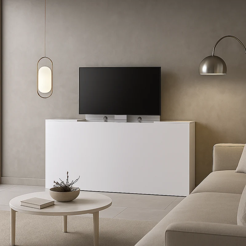 Console TV design : meuble TV motorisé avec télécommande sans fil - Collection Palace