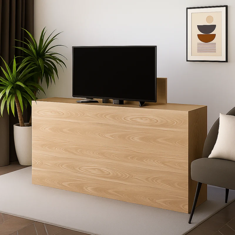 Console TV design : meuble TV motorisé avec télécommande sans fil - Collection Palace