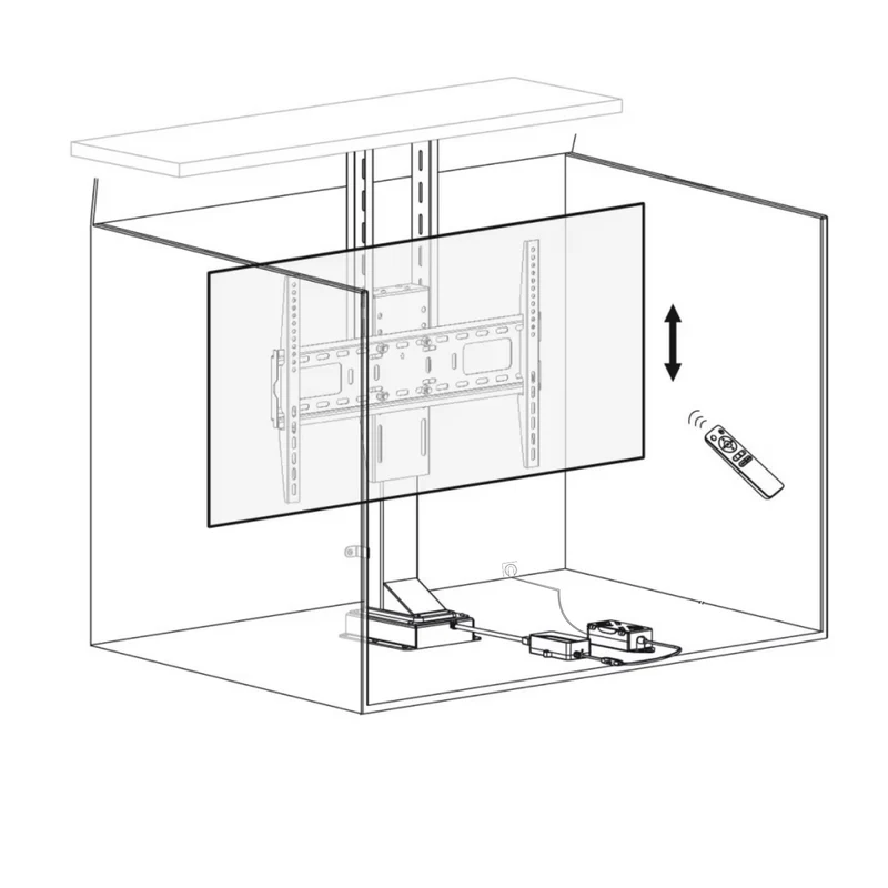 Console TV design : meuble TV motorisé avec télécommande sans fil - Collection Palace