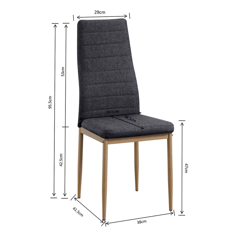 Chaise Carla : Style intemporel en tissu