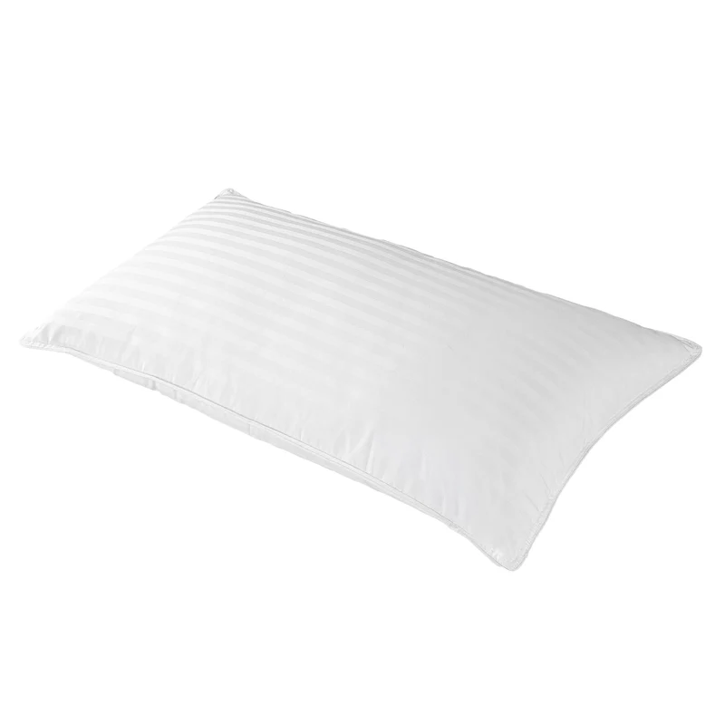 Oreiller plumes de canard et duvet, jacquard strié, confort équilibré - Collection Duvet