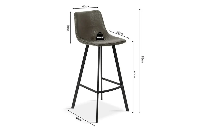 Chaises de Bar OZAYA - H:68 cm