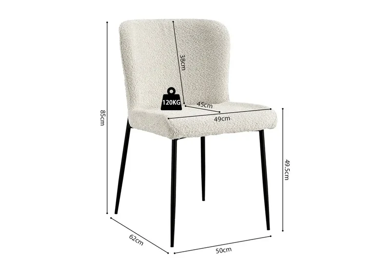 Chaises de Salle à Manger LISE - 58 x 52 cm