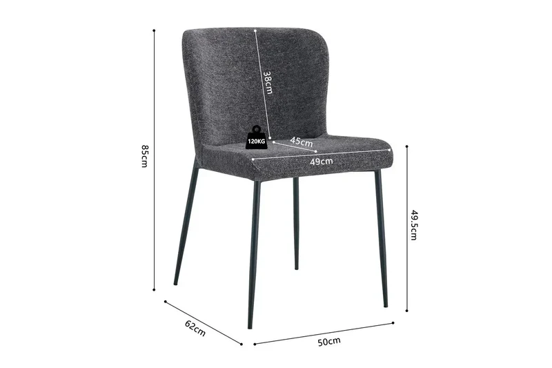 Chaises de Salle à Manger LISE - 58 x 52 cm
