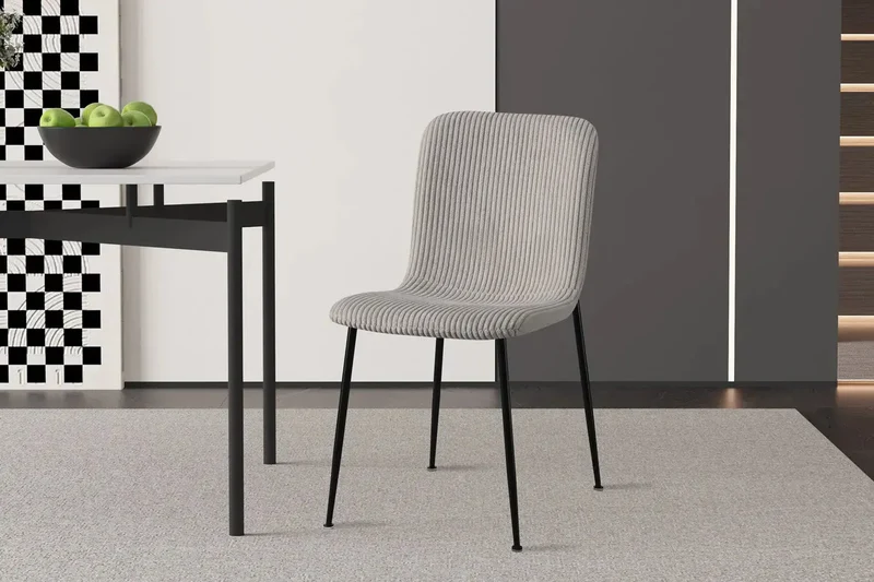Chaises de Salle à Manger ALICYA en Tissu - 42 x 57 cm