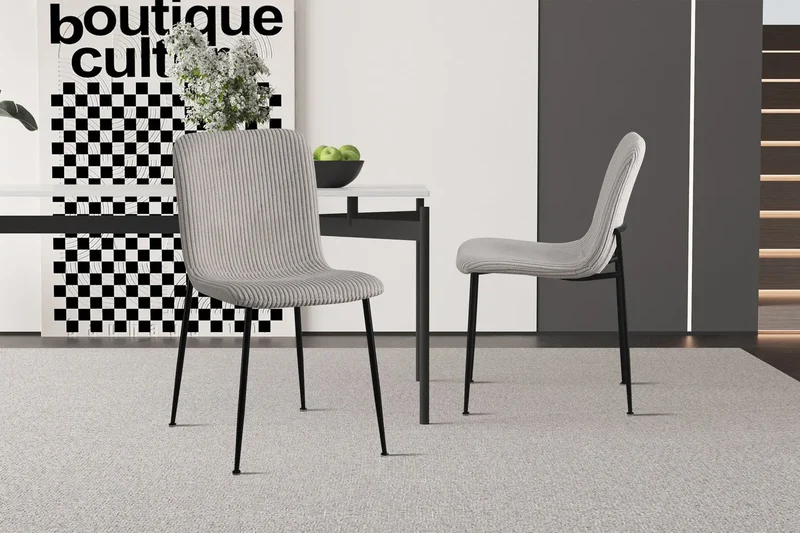 Chaises de Salle à Manger ALICYA en Tissu - 42 x 57 cm