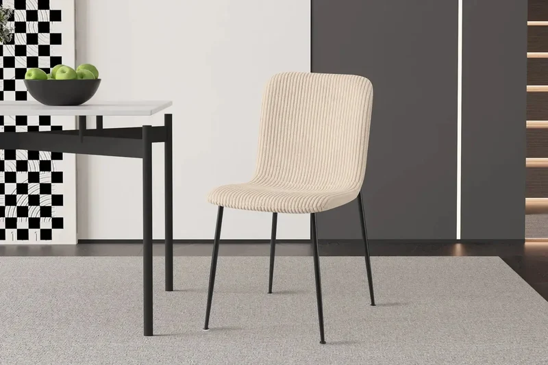 Chaises de Salle à Manger ALICYA en Tissu - 42 x 57 cm