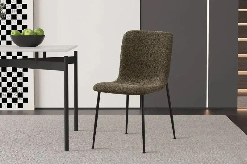 Chaises de Salle à Manger ALICYA en Tissu - 42 x 57 cm