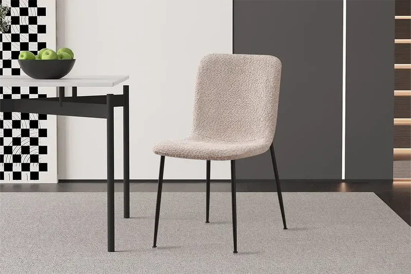 Chaises de Salle à Manger ALICYA en Tissu - 42 x 57 cm