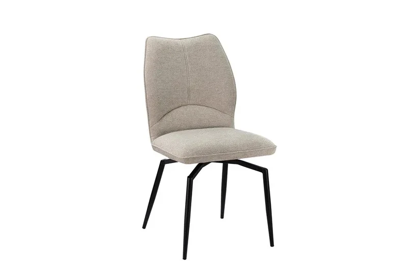 Chaises de Salle à Manger Pivotante LYARA en Tissu - 45,5 x 60 cm