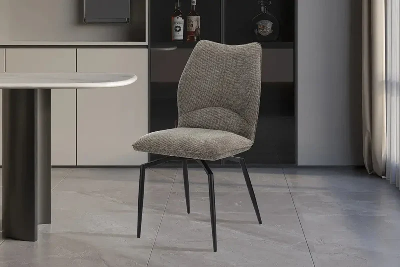 Chaises de Salle à Manger Pivotante LYARA en Tissu - 45,5 x 60 cm