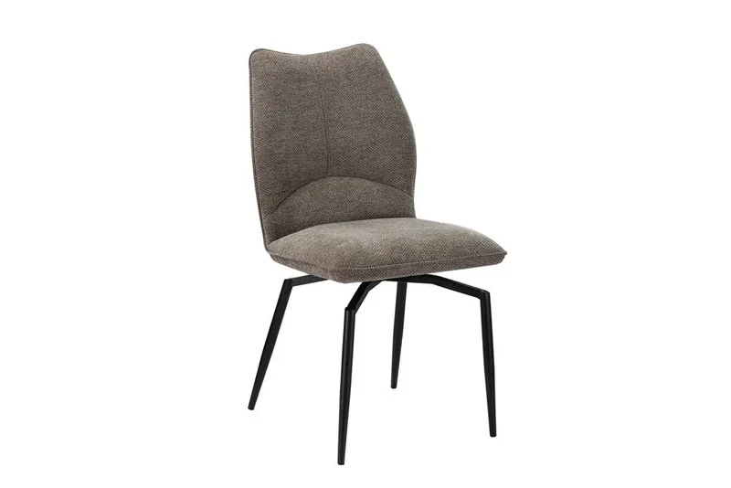 Chaises de Salle à Manger Pivotante LYARA en Tissu - 45,5 x 60 cm