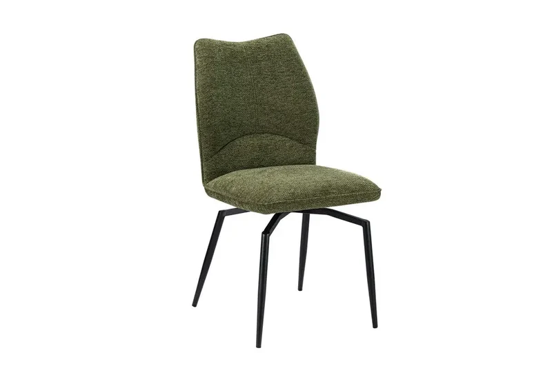 Chaises de Salle à Manger Pivotante LYARA en Tissu - 45,5 x 60 cm