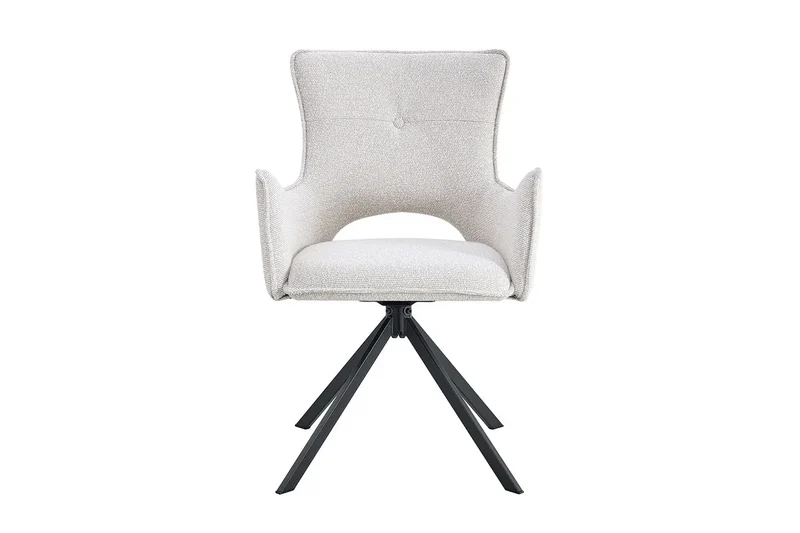 Chaises Pivotantes de Salle à Manger avec Accoudoirs BILY en Tissu - 57,5 x 60 cm