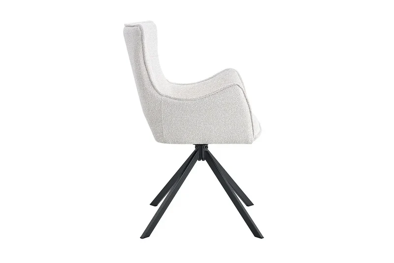 Chaises Pivotantes de Salle à Manger avec Accoudoirs BILY en Tissu - 57,5 x 60 cm