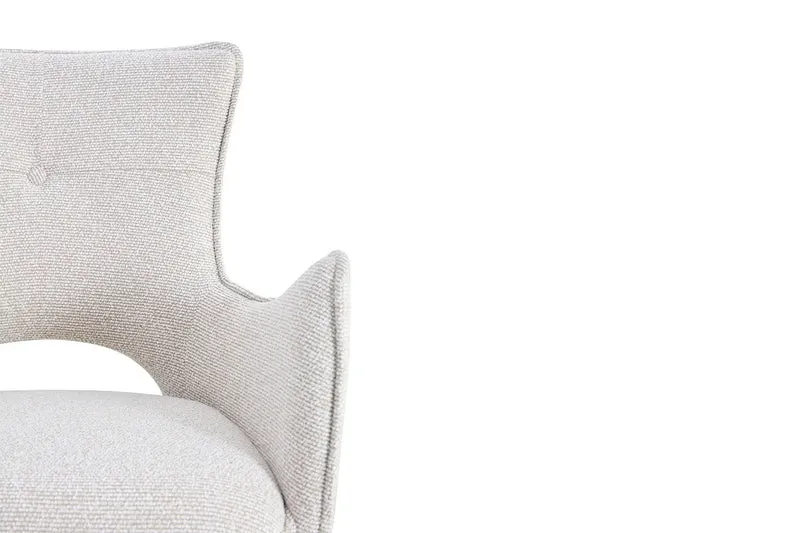 Chaises Pivotantes de Salle à Manger avec Accoudoirs BILY en Tissu - 57,5 x 60 cm