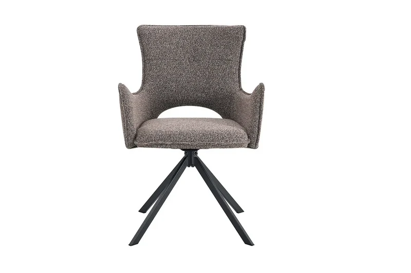 Chaises Pivotantes de Salle à Manger avec Accoudoirs BILY en Tissu - 57,5 x 60 cm