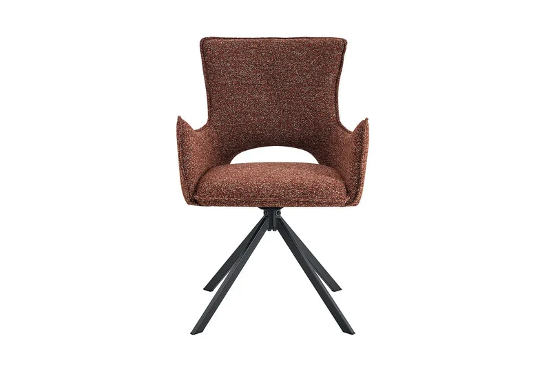 Chaises Pivotantes de Salle à Manger avec Accoudoirs BILY en Tissu - 57,5 x 60 cm