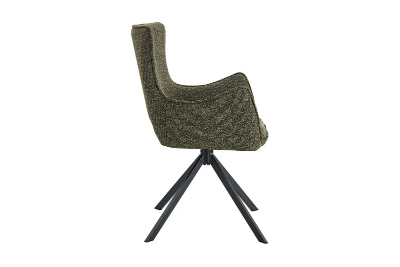 Chaises Pivotantes de Salle à Manger avec Accoudoirs BILY en Tissu - 57,5 x 60 cm