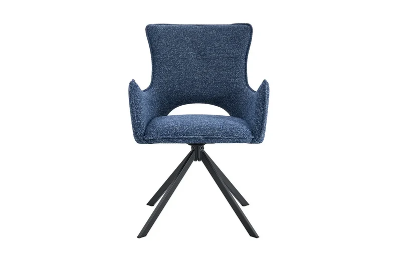 Chaises Pivotantes de Salle à Manger avec Accoudoirs BILY en Tissu - 57,5 x 60 cm