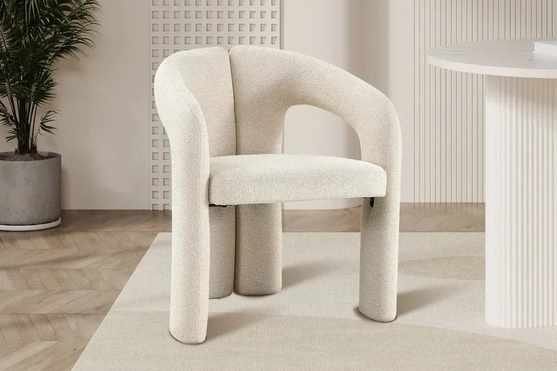Chaises de Salle à Manger avec Accoudoirs BEJAYA en Tissu - 63 x 62 cm