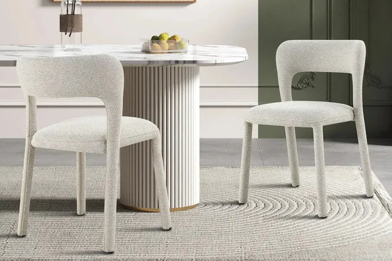 Chaises de Salle à Manger ELVYA en Tissu - 51,5 x 57 cm