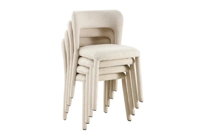 Chaises de Salle à Manger ELVYA en Tissu - 51,5 x 57 cm