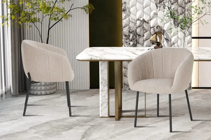 Chaises de Salle à Manger SAVINA avec Accoudoirs - 57 x 62 cm