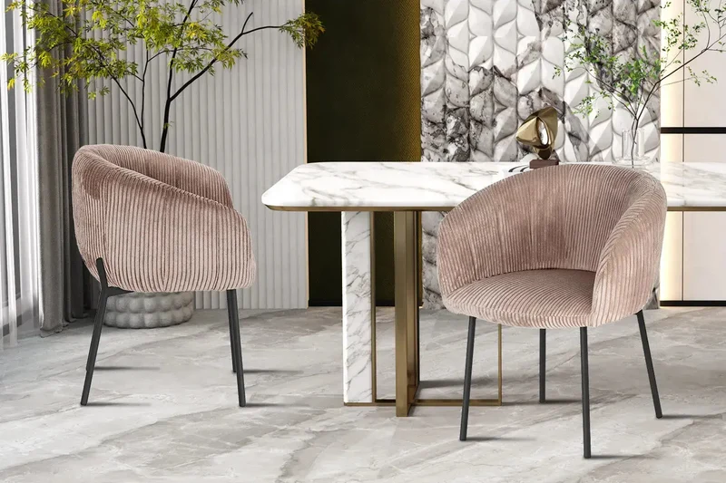 Chaises de Salle à Manger SAVINA avec Accoudoirs - 57 x 62 cm