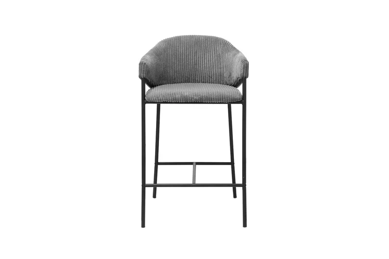 Chaises de Bar HINAYA en Velours Côtelé - 54 x 59 cm
