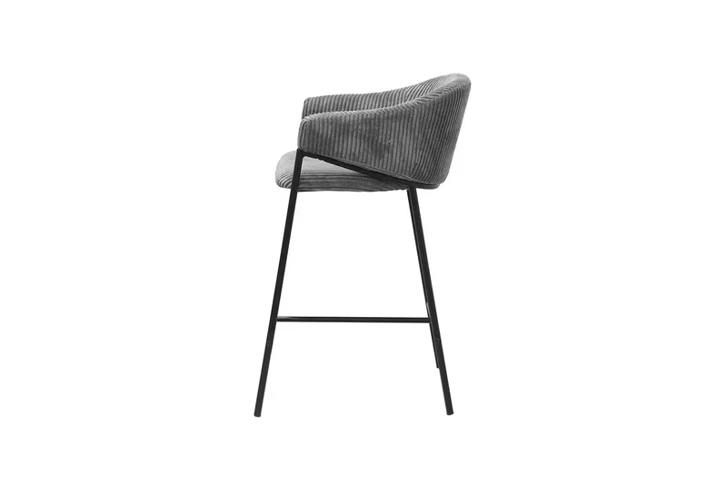 Chaises de Bar HINAYA en Velours Côtelé - 54 x 59 cm