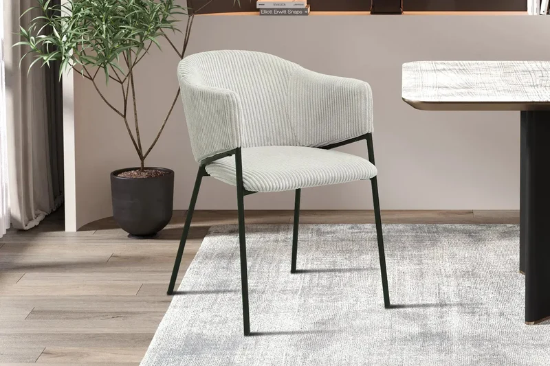Chaise de salle à manger HINAYA en Tissu - 54 x 62 cm