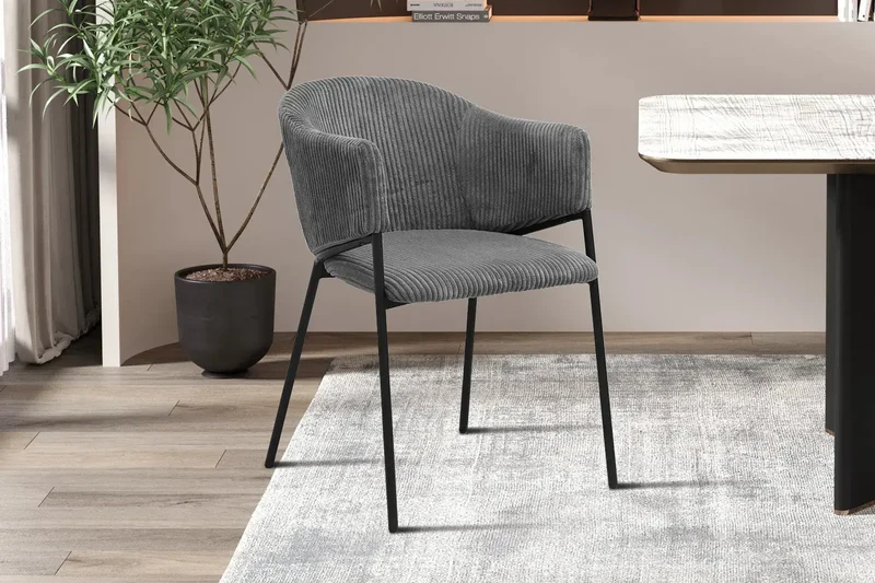 Chaise de salle à manger HINAYA en Tissu - 54 x 62 cm