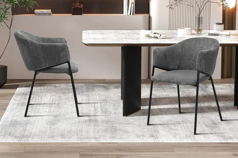 Chaise de salle à manger HINAYA en Tissu - 54 x 62 cm