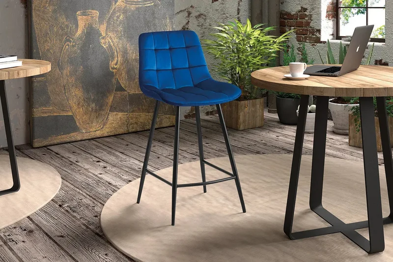 Chaises de Bar JULIA Velours - 46 x 36 cm